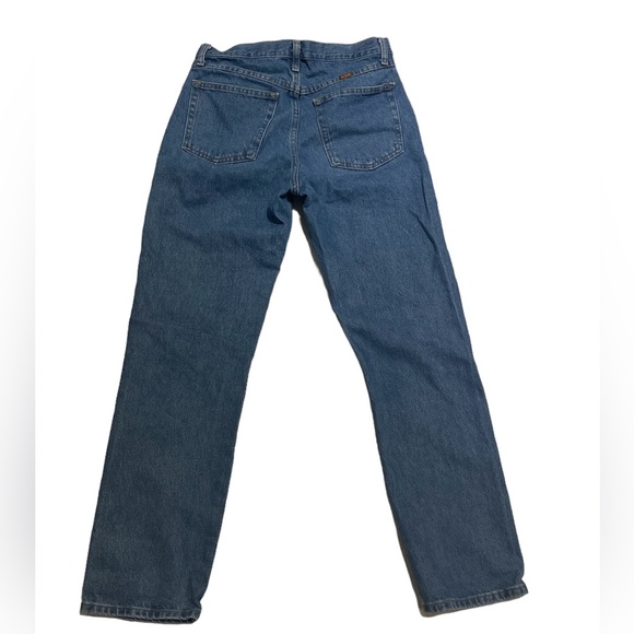 BLUE WASHED MID RISE JEANS - Picture 3 of 4